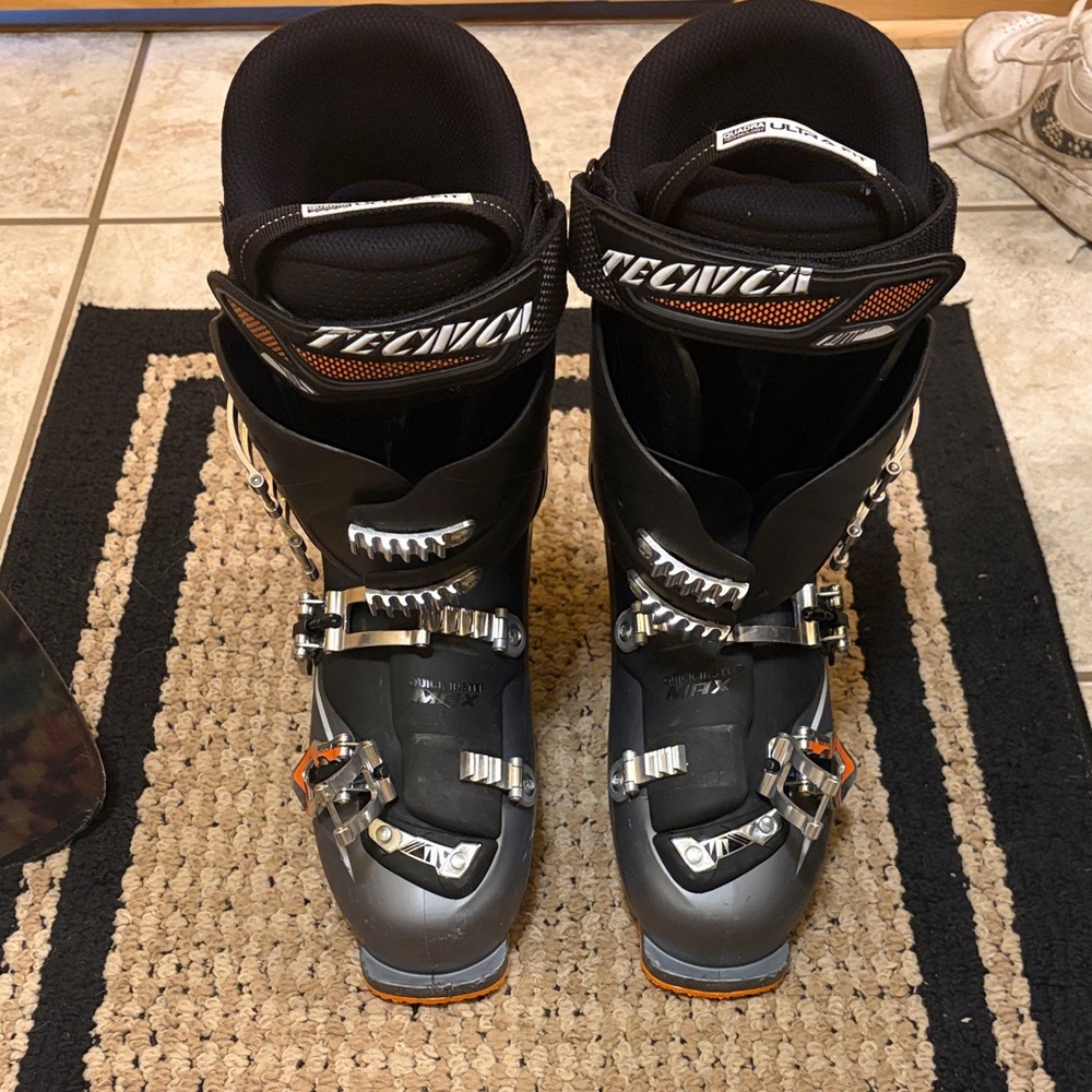 Tecnica Black and Orange Ski Boots